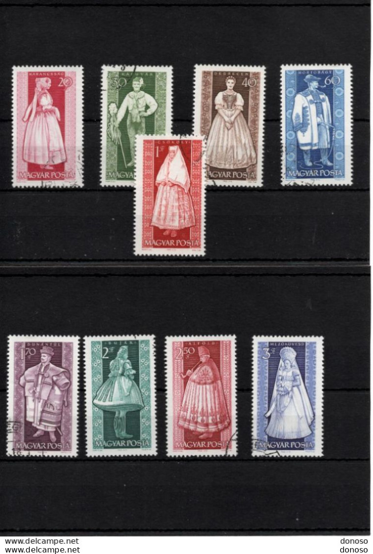 HONGRIE 1963 Costumes Yvert 1579-1587, Michel 1954-1962 Oblitéré Cote 2,50 Euros - Usado