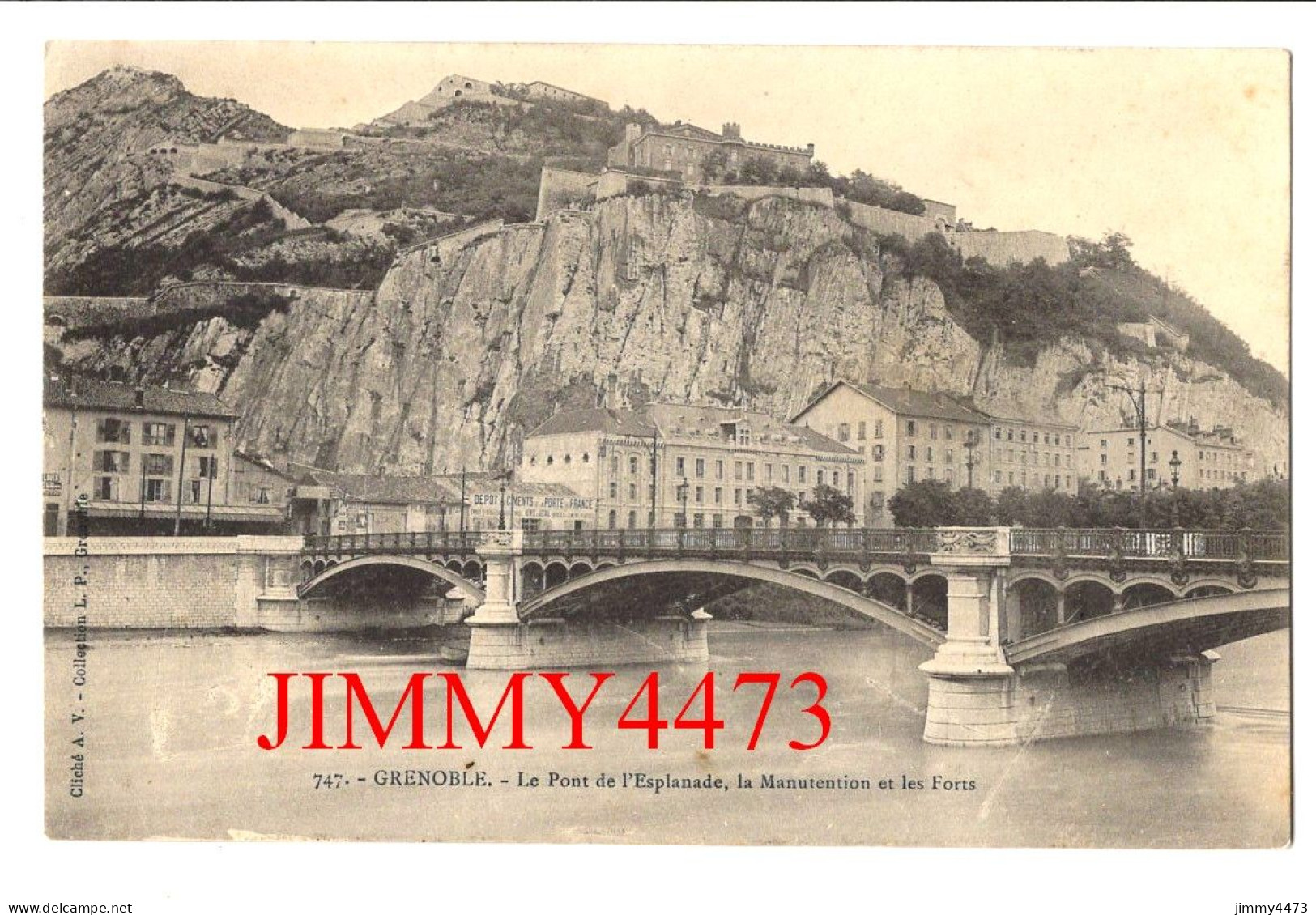 CPA - GRENOBLE - Le Pont De L'Esplanade, La Manutention Et Les Forts - N° 747 - Cliché A. V. - Coll. L. P. - Grenoble