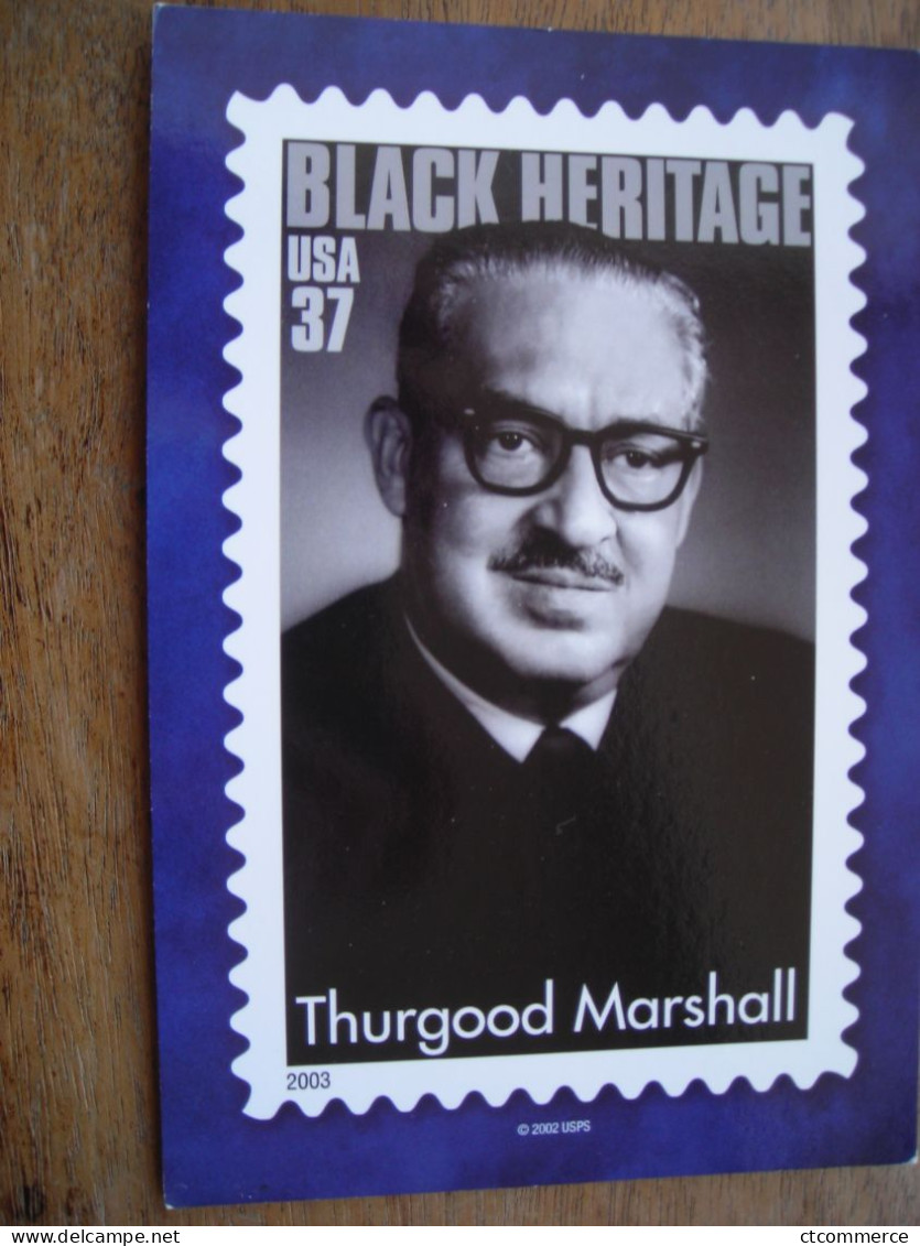 2002 Thugood Marshall Civil Rights Lawer 1st African-American Justice US Supreme Court Cour Suprême Américaine - Briefmarken (Abbildungen)