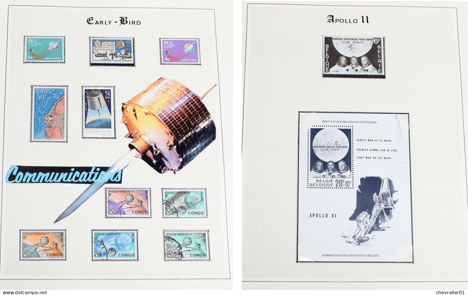 Grand album de timbres_conquête spatiale_ruimtevaart