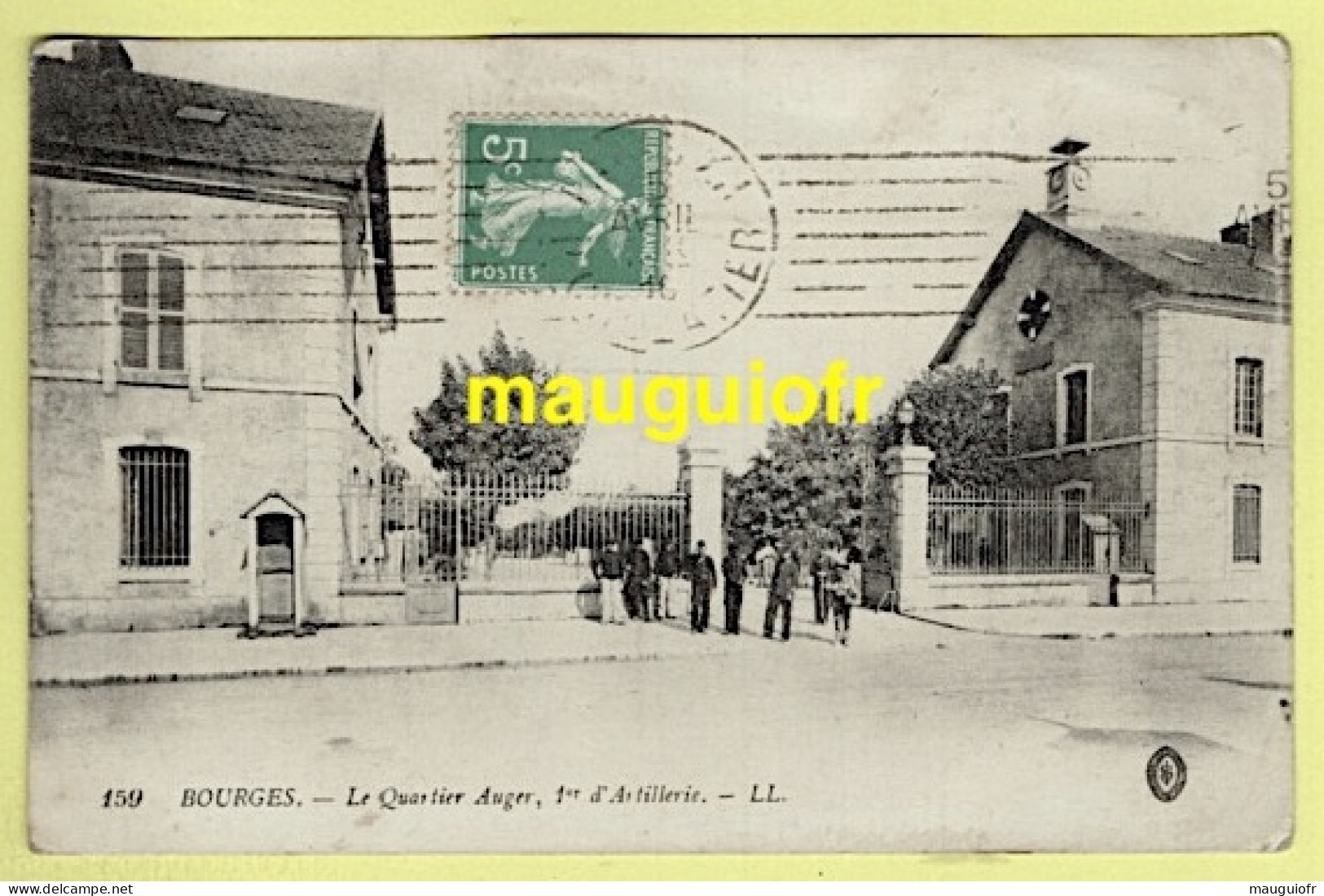 MILITARIA / CASERNES / 18 BOURGES / LE QUARTIER AUGER, 1er D'ARTILLERIE / ANIMÉE / 1910 - Barracks