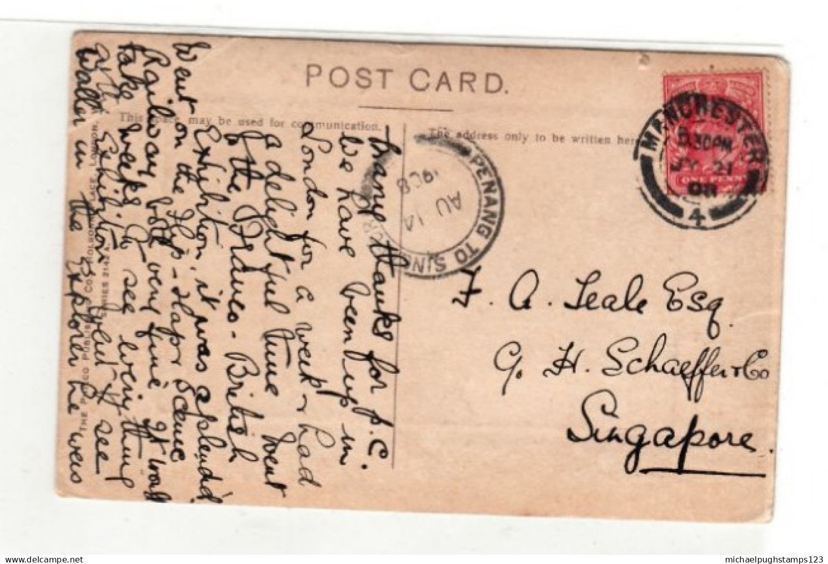 Singapore / Marine Sorting / Panang To Singapore - Singapur (1959-...)