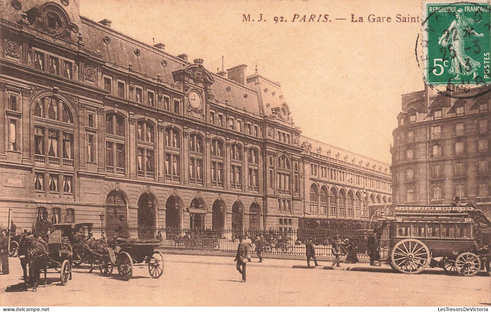 FRANCE - Paris - La Gare Saint Lazare - Carte Postale Ancienne - Pariser Métro, Bahnhöfe