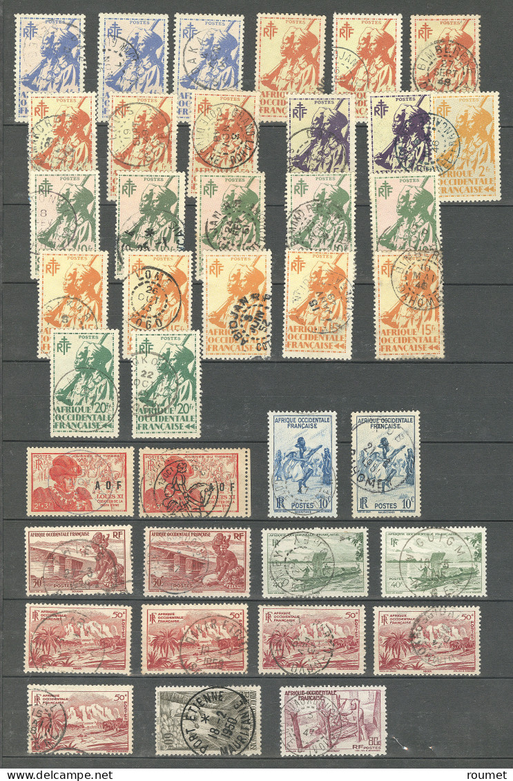 Collection. 1944-1958 (Poste, PA, BF), Obl Choisies Couvrant La Majorité Du Territoire, Bel Ensemble. - TB - Andere & Zonder Classificatie