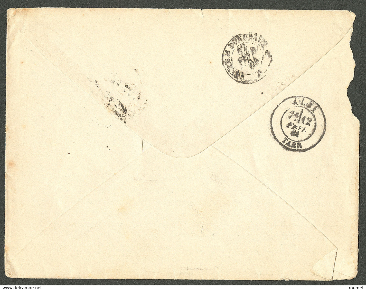 Lettre Cachet Encadré "Corr./des Armées" Sur Enveloppe Avec Texte Daté De Toulon Janv 84, En FM Pour Albi, Au Recto Cad  - Other & Unclassified