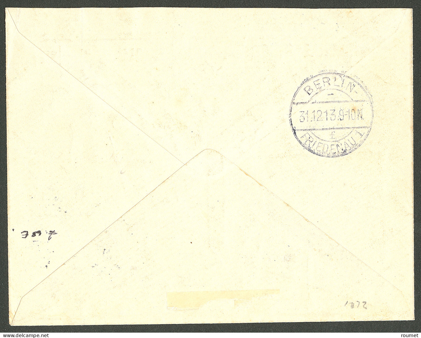 Lettre Cad "Duala/Kamerun" Déc 1913 Sur N°18 + 19, Bdf, Sur Enveloppe Recommandée Pour Berlin. - TB. - R - Altri & Non Classificati