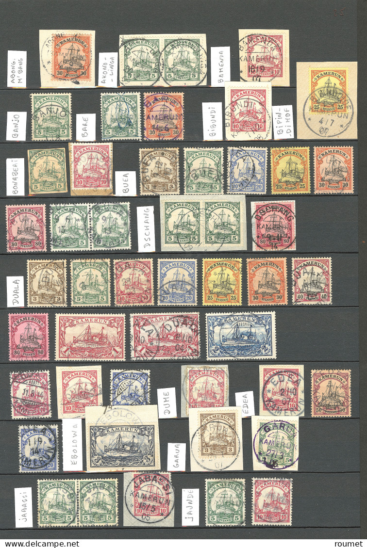 Collection. 1896-1914, Entre Les N°1 Et 22, Obl Choisies Entre Abong M'Bang Et Victoria. - TB - Sonstige & Ohne Zuordnung