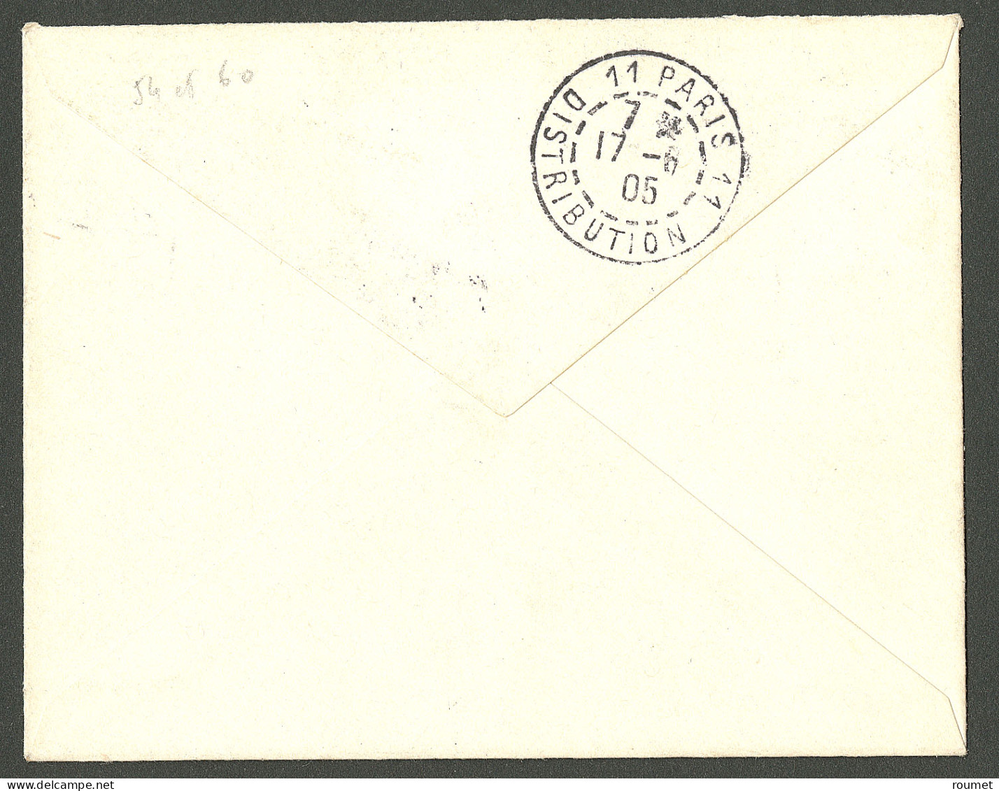 Lettre Cad "Canton" Mai 1905, Sur N°54 + 60 Sur Enveloppe Recommandée Pour Paris. - TB - Altri & Non Classificati