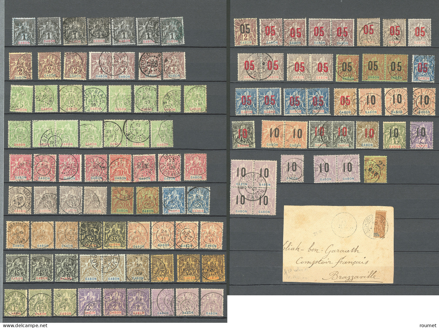 Collection. 1904-1912 (Poste), Entre Les N°16 Et 78A Dont Chiffres Espacés Et Obl De Petits Bureaux, Bel Ensemble. - TB - Other & Unclassified
