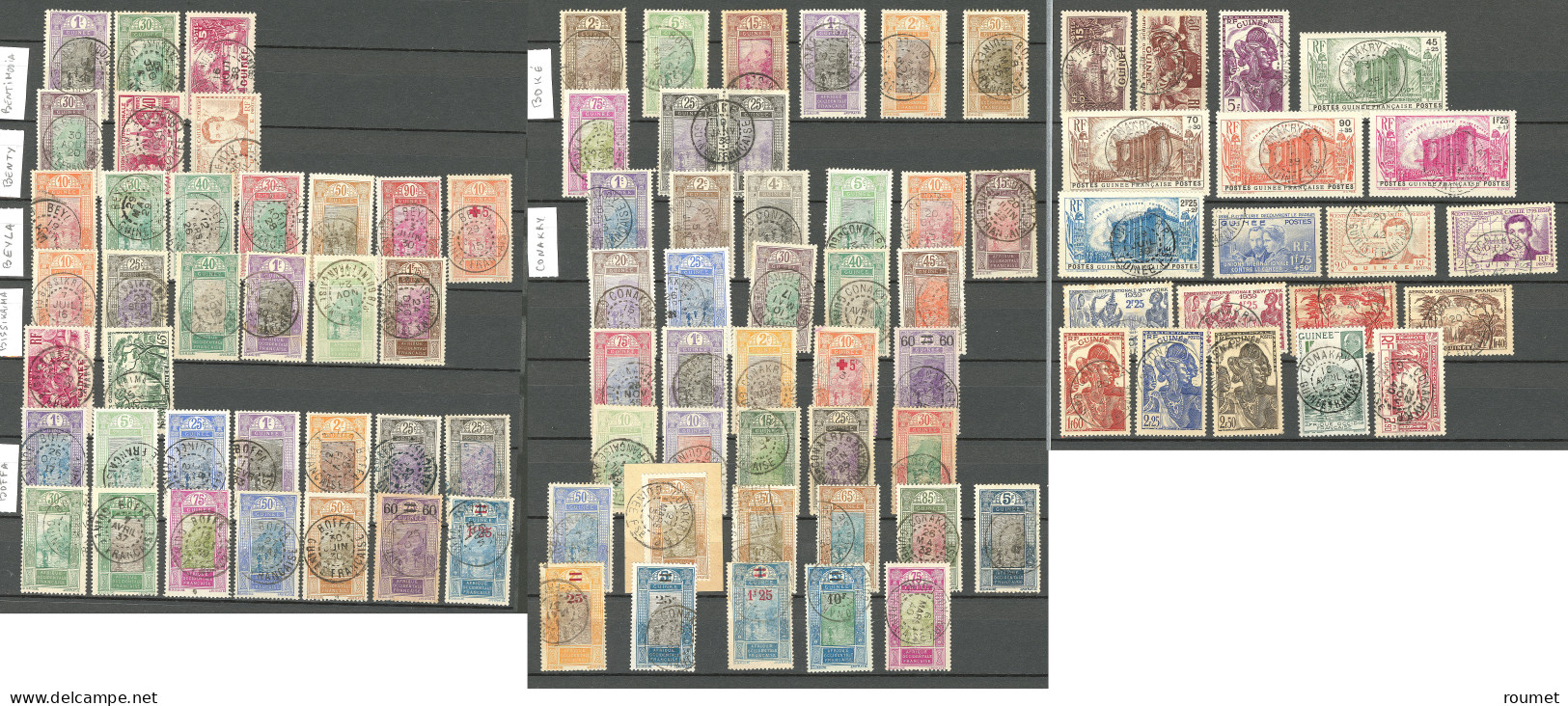 Collection. 1913-1941 (Poste), Entre Les N°63 Et 176, Obl Choisies De Petits Bureaux Entre Bentimodia Et Youkounkoun. -  - Other & Unclassified