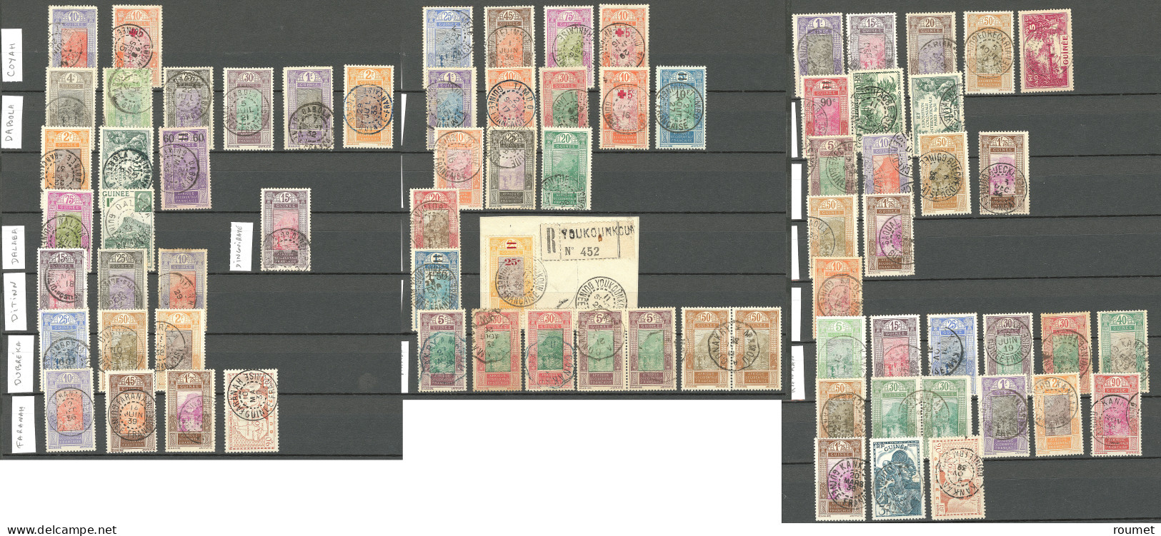Collection. 1913-1941 (Poste), Entre Les N°63 Et 176, Obl Choisies De Petits Bureaux Entre Bentimodia Et Youkounkoun. -  - Autres & Non Classés