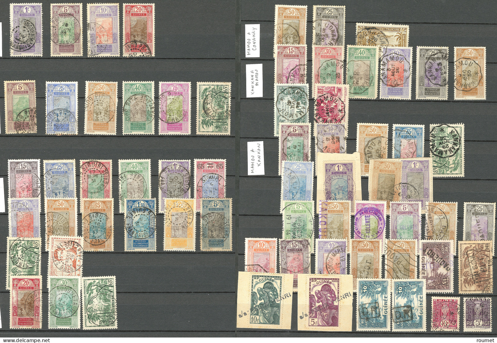 Collection. 1913-1941 (Poste), Entre Les N°63 Et 176, Obl Choisies De Petits Bureaux Entre Bentimodia Et Youkounkoun. -  - Sonstige & Ohne Zuordnung