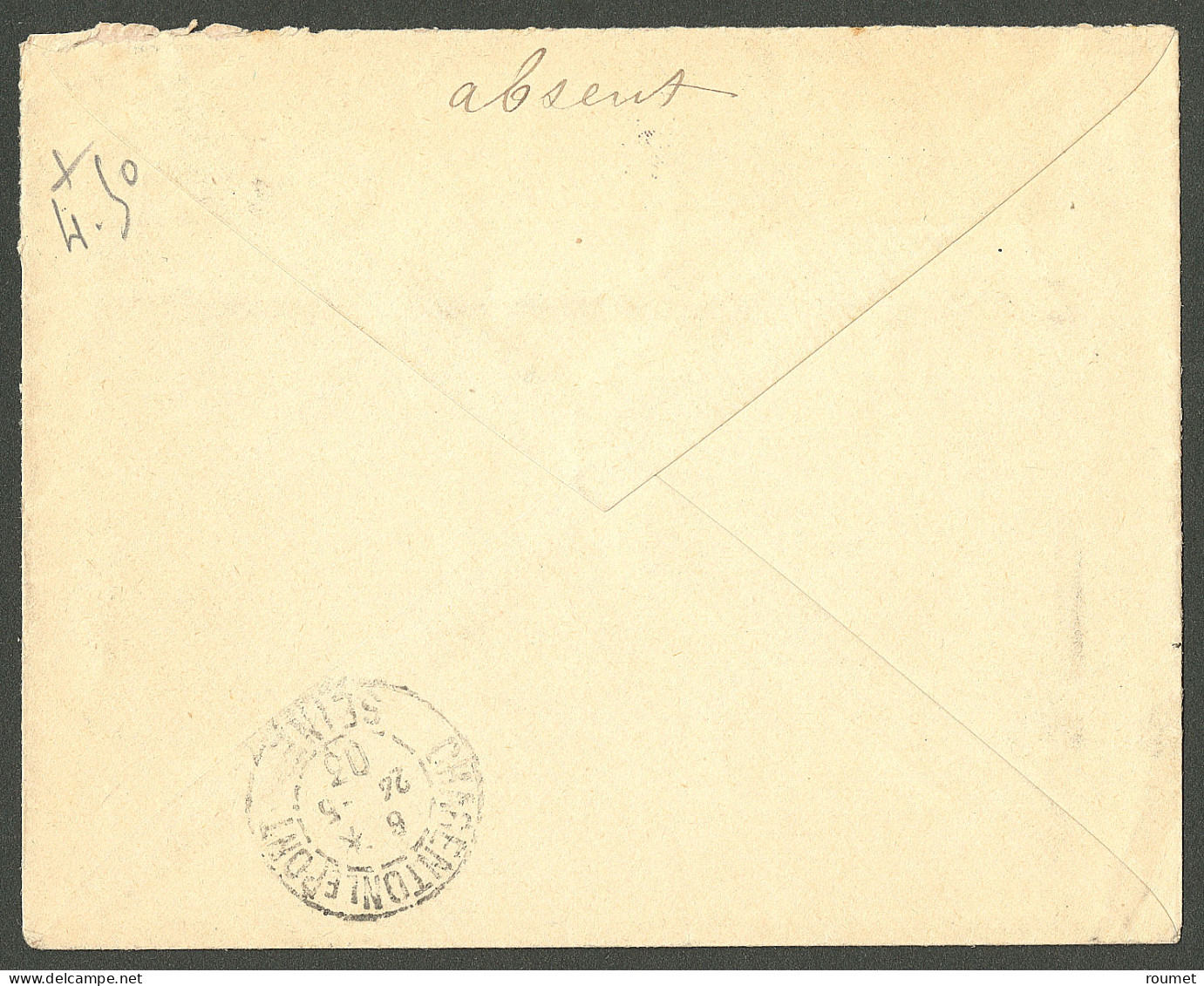 Lettre Cad "Cayenne/Guyane". Nos 5 + 33 + 34 Sur Enveloppe Recomm. Pour Charenton-le-Pont, 1903. - TB. - R - Autres & Non Classés