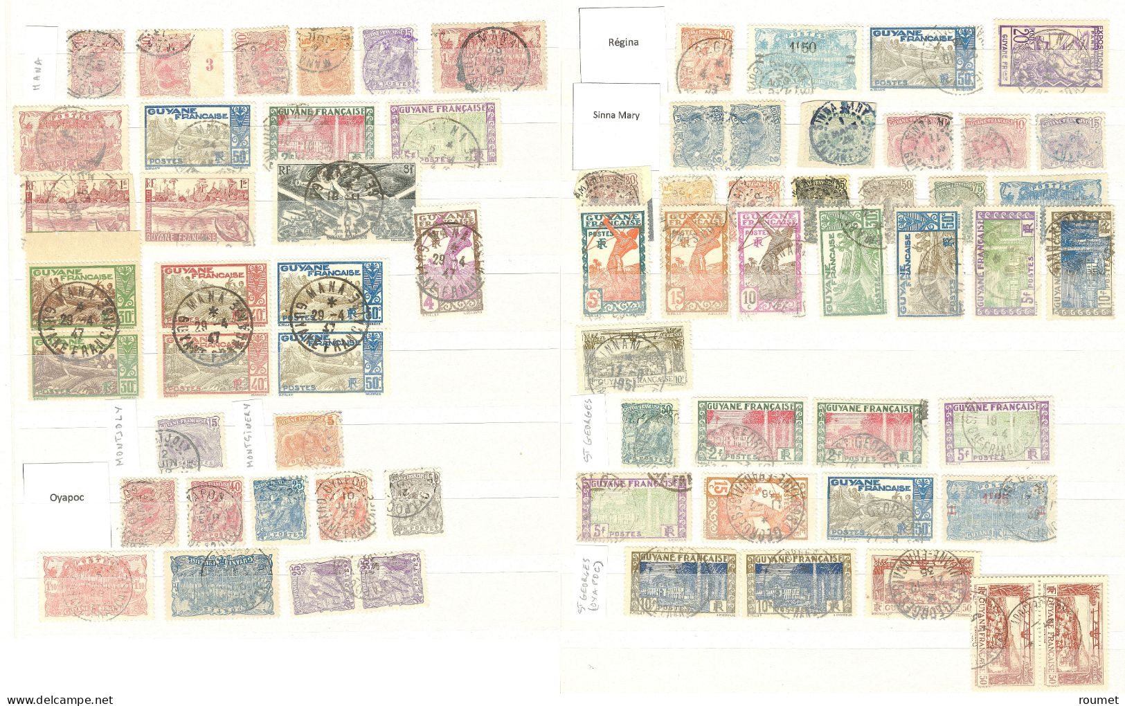 Lot. 1904-1947 (Poste, PA), Obl Choisies Et Bureaux Divers Entre Approuague Et St Elie, + Cayenne Et St Laurent. - TB - Other & Unclassified