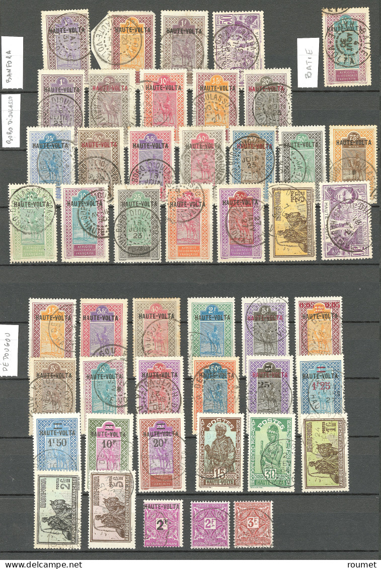 Collection. 1920-1931 (Poste, Taxe), Obl Choisies De Petits Bureaux Entre Banfora Et Yako. - TB Ou B - Andere & Zonder Classificatie