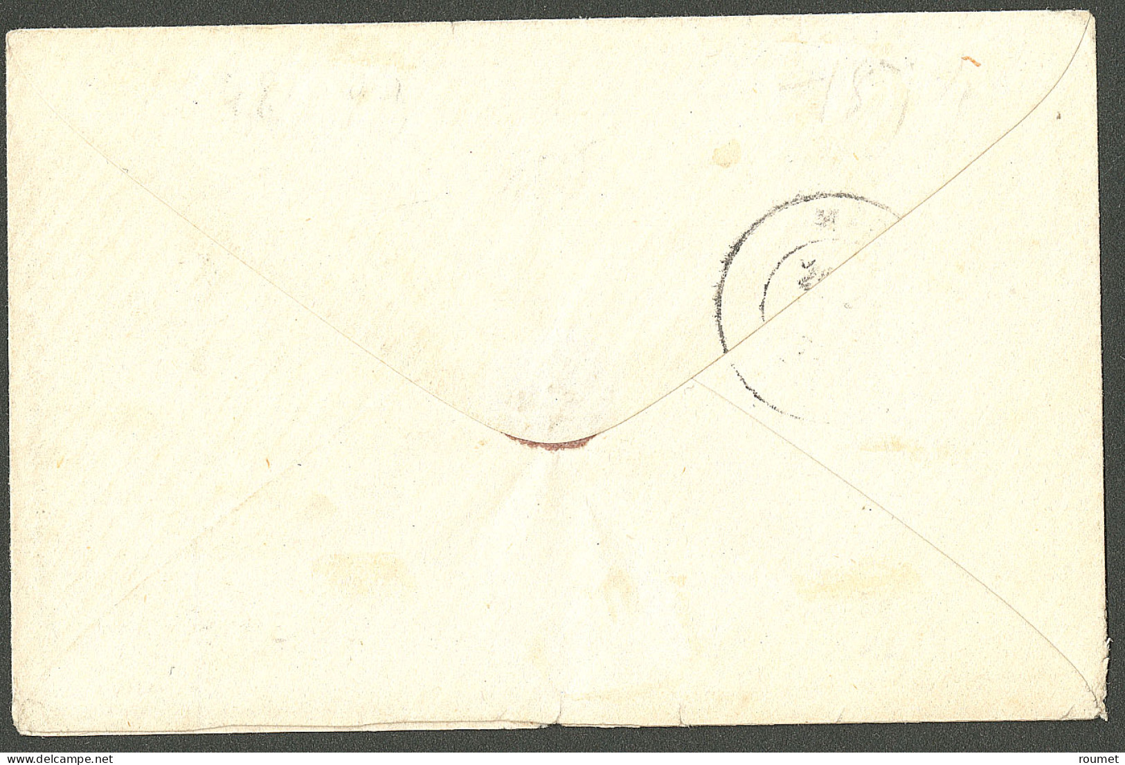Lettre Précurseurs. Losange Rouge Sur CG 22 Bande De Quatre. Cad Rouge "Inde/Mahé". Enveloppe Pour Macon, 1874. - TB - R - Other & Unclassified