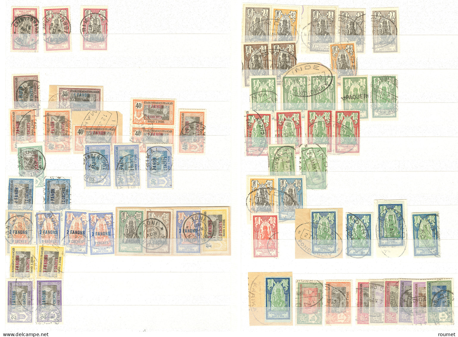 Collection. 1914-1946, Doubles Et Obl Choisies. - TB - Andere & Zonder Classificatie