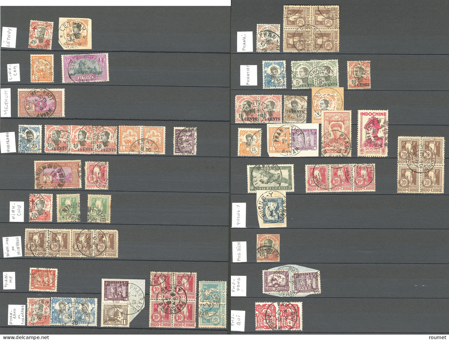 Collection. 1907-1944 (Poste, PA, Taxe), Obl Choisies De Petits Bureaux Entre Badon Et Vinh. - TB - Otros & Sin Clasificación