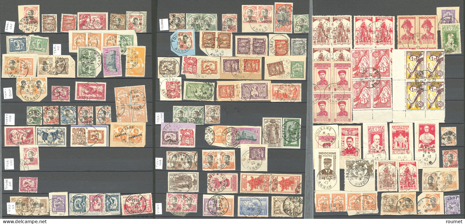 Collection. 1907-1944 (Poste, PA, Taxe), Obl Choisies De Petits Bureaux Entre Badon Et Vinh. - TB - Sonstige & Ohne Zuordnung