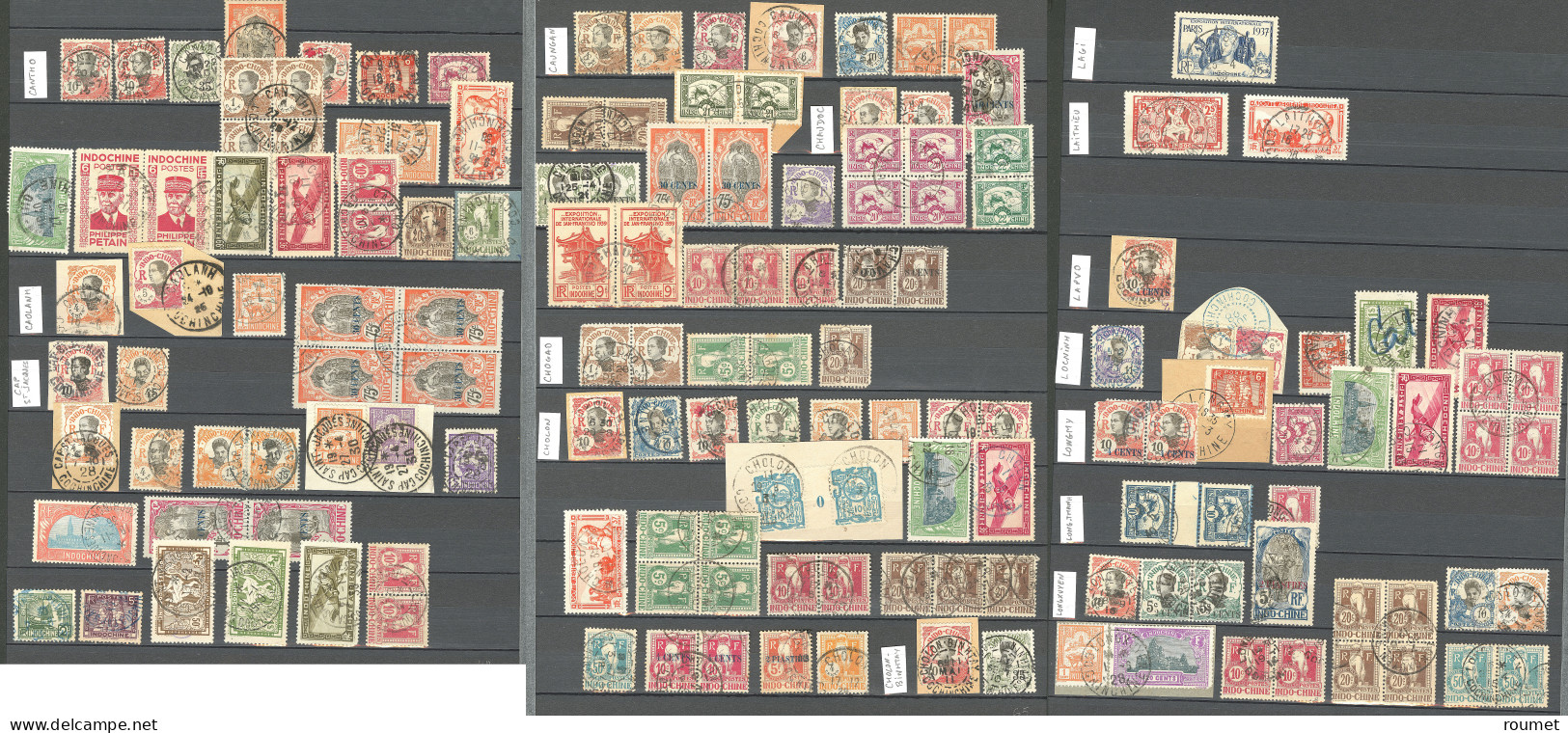 Collection. 1907-1945, Obl Choisies De Petits Bureaux De Chine Entre Anhoa Et Xuanloc. - TB Ou B - Other & Unclassified