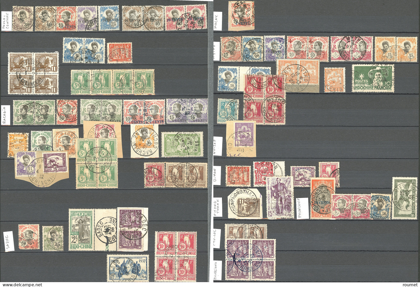 Collection. 1907-1945, Obl Choisies De Petits Bureaux De Chine Entre Anhoa Et Xuanloc. - TB Ou B - Other & Unclassified