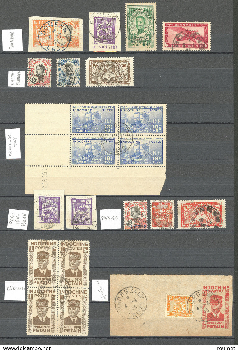 Lot. 1907-1946 (Poste, PA), Obl Choisies De Petits Bureaux Entre Boneng Et Xieng-Khouang. - TB - Altri & Non Classificati