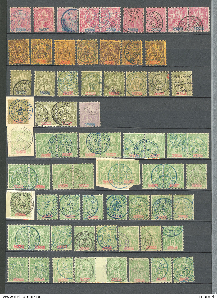 Collection. 1896-1900 (Poste), Entre Les N°28 Et 47, Obl Choisies Dont Helville, Majunga, Vatomandry, Etc. - TB - Otros & Sin Clasificación