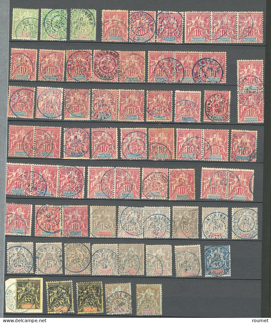 Collection. 1896-1900 (Poste), Entre Les N°28 Et 47, Obl Choisies Dont Helville, Majunga, Vatomandry, Etc. - TB - Andere & Zonder Classificatie
