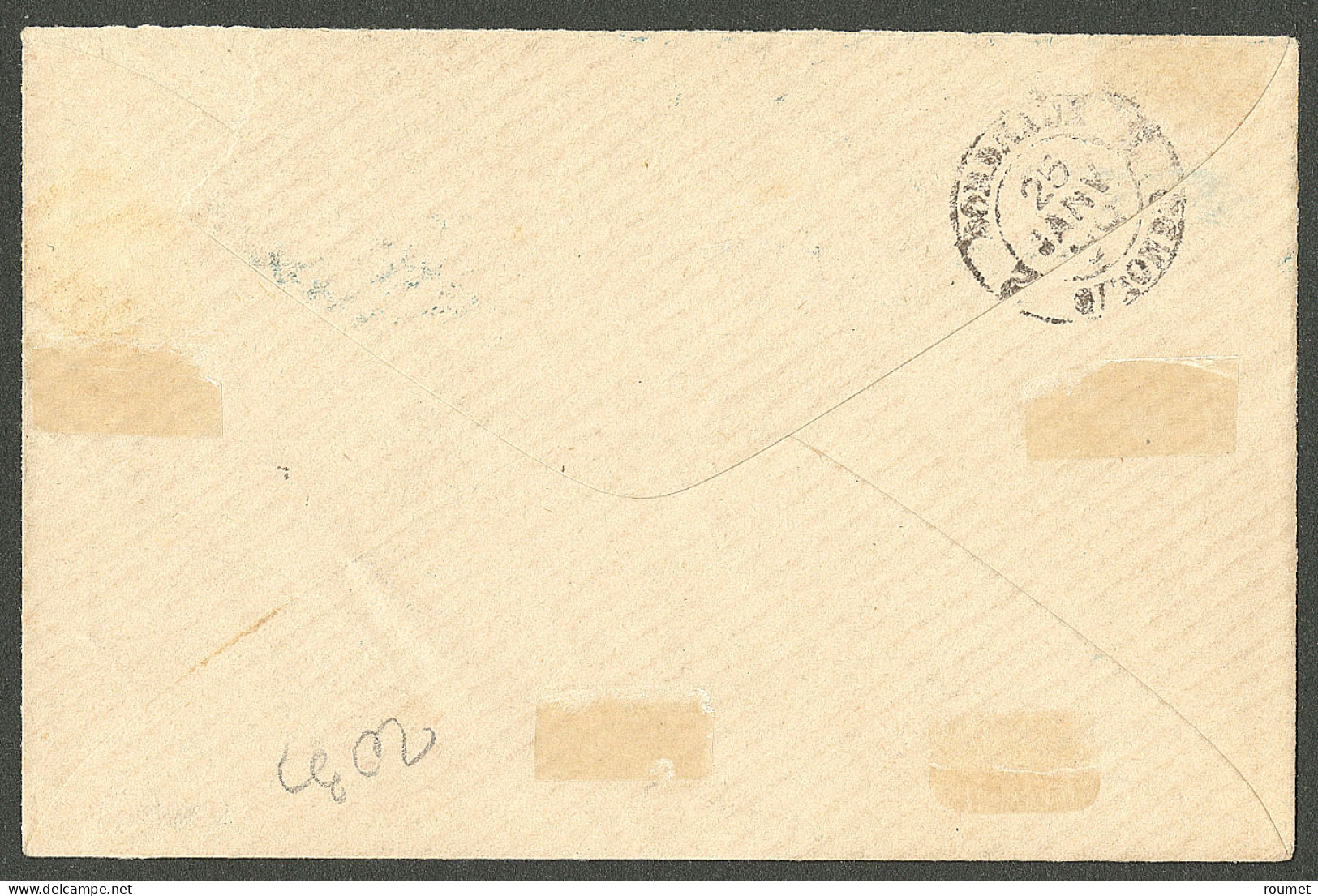 Lettre Cad Bleu "Fort De France/Martinique" Janv 89 Sur N°11 Bande De Cinq Bdf, Sur Enveloppe Pour Bordeaux Avec Cad Oct - Andere & Zonder Classificatie