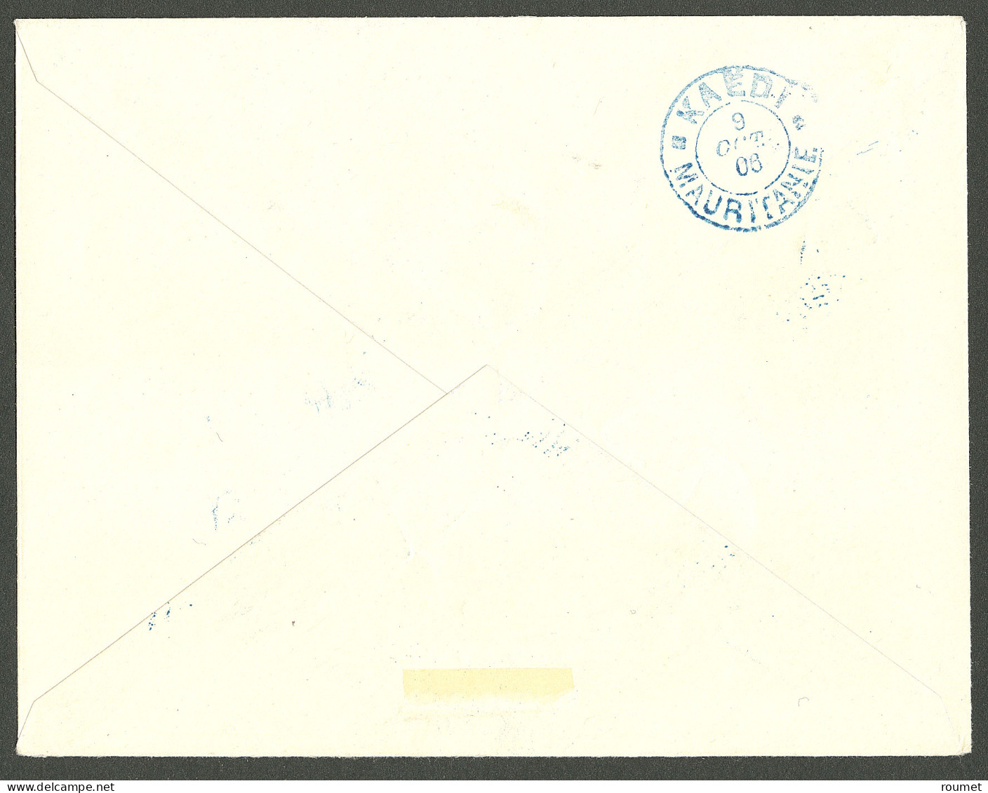 Lettre Taxe. Cad Bleu "Kaedi", Sur N°1 + Taxe 6 Sur Enveloppe, 1906. - TB. - R - Other & Unclassified