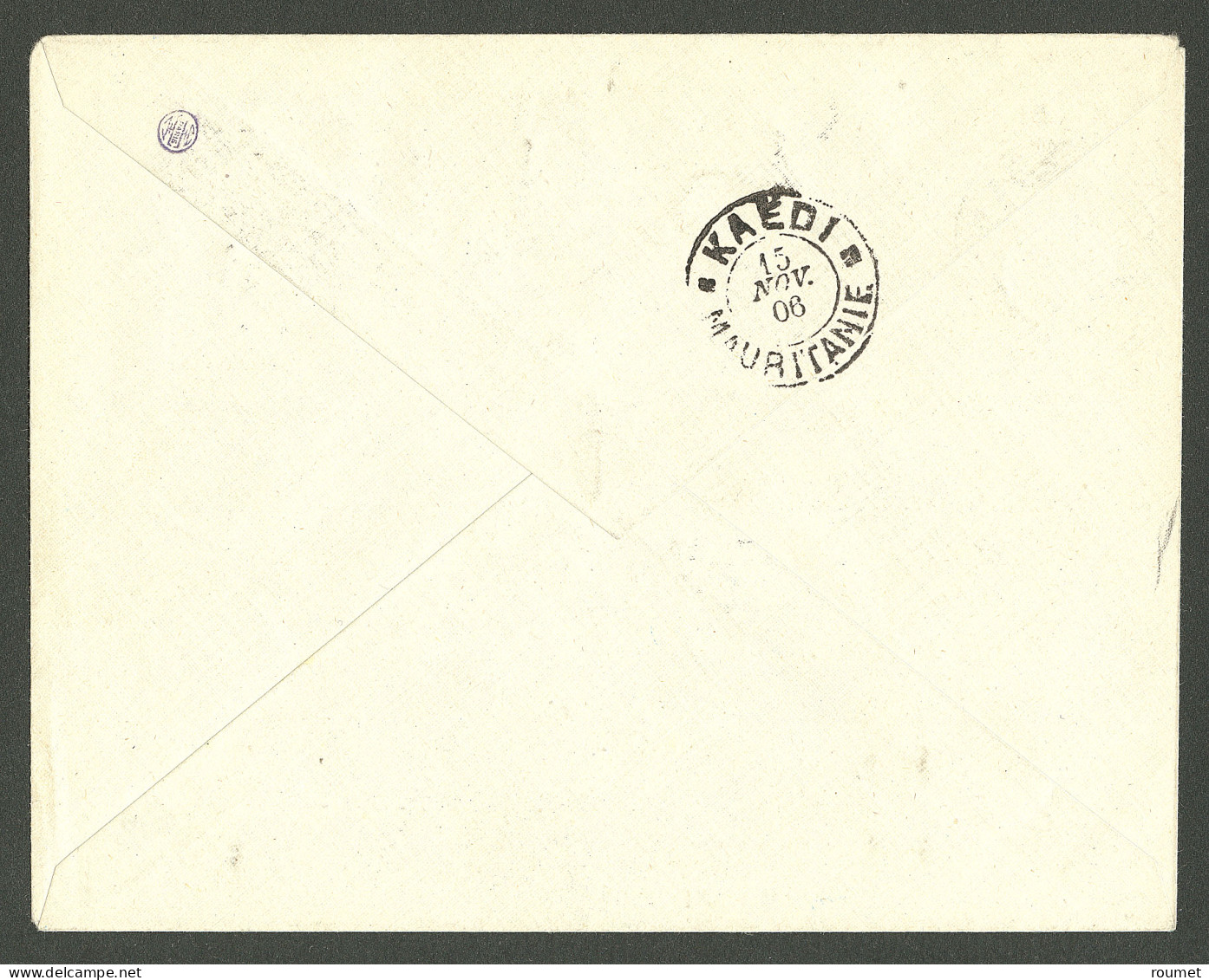Lettre Taxe. Cad "Kaedi", Sur Poste 1 + Taxe 1 + 2 + 3 Sur Enveloppe, 1906. - TB - Other & Unclassified