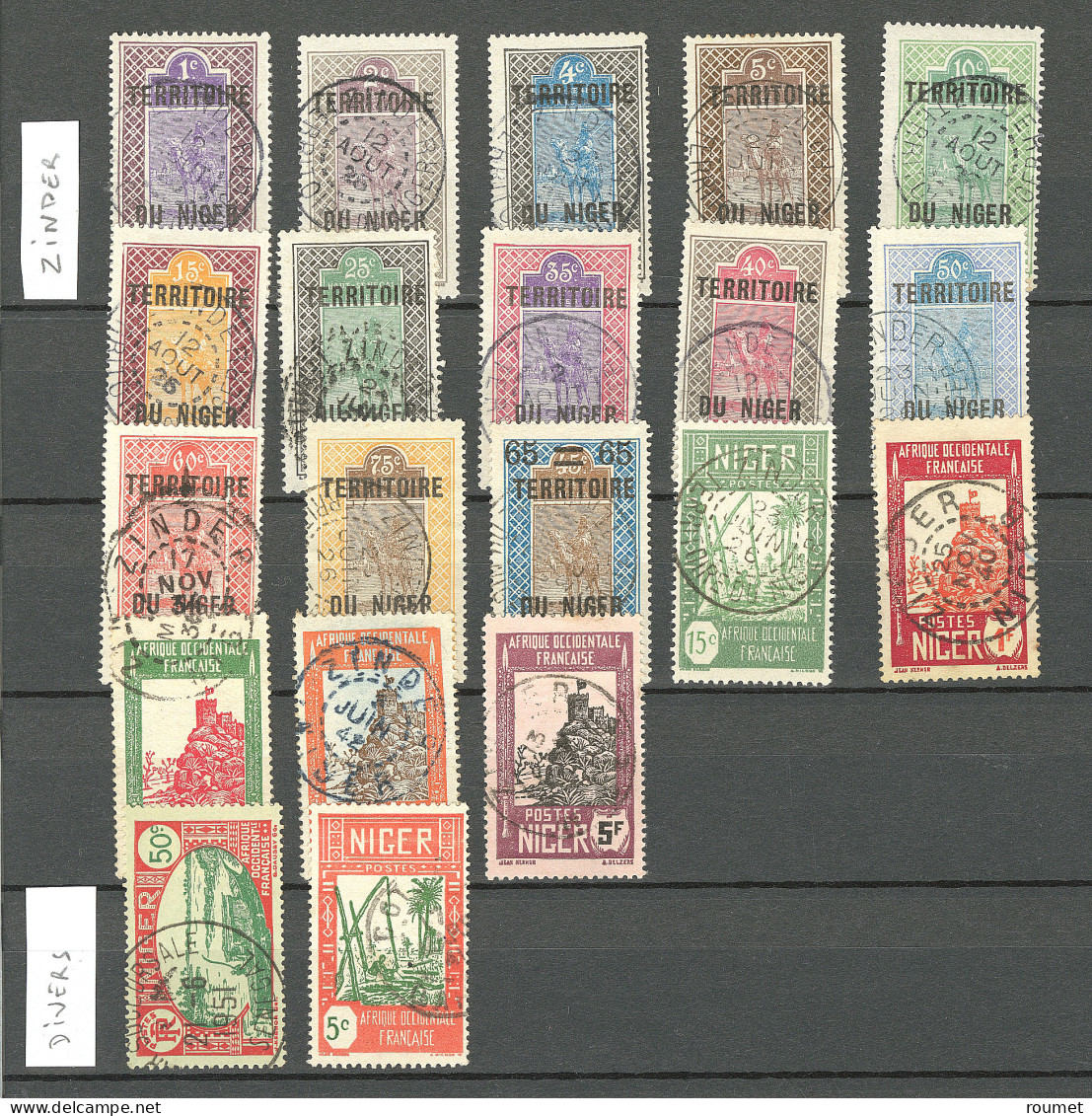 Collection. 1921-1940 (Poste, PA), Obl Choisies De Petits Bureaux Entre Agadez Et Zinder. - TB - Otros & Sin Clasificación
