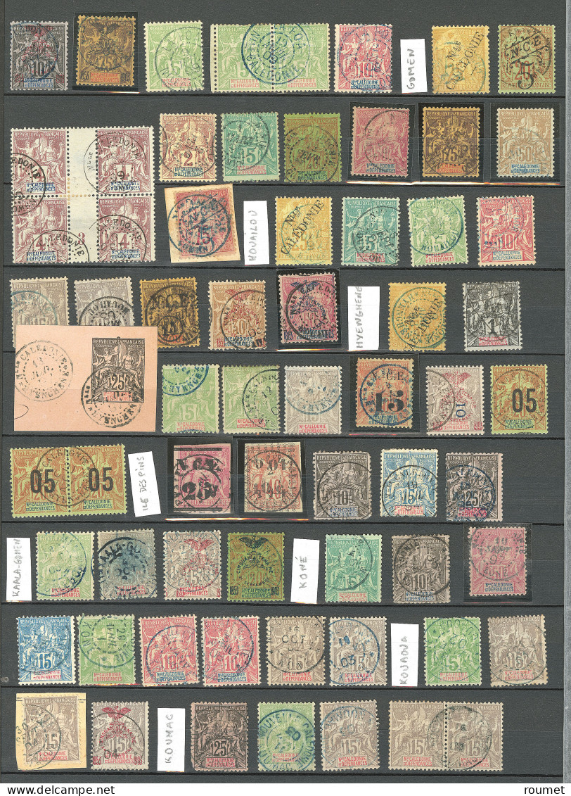 Collection. 1881-1912 (Poste), Entre Les N°3 Et 108, Obl Choisies De Petits Bureaux Entre Bouloupari Et Voh, Bel Ensembl - Otros & Sin Clasificación