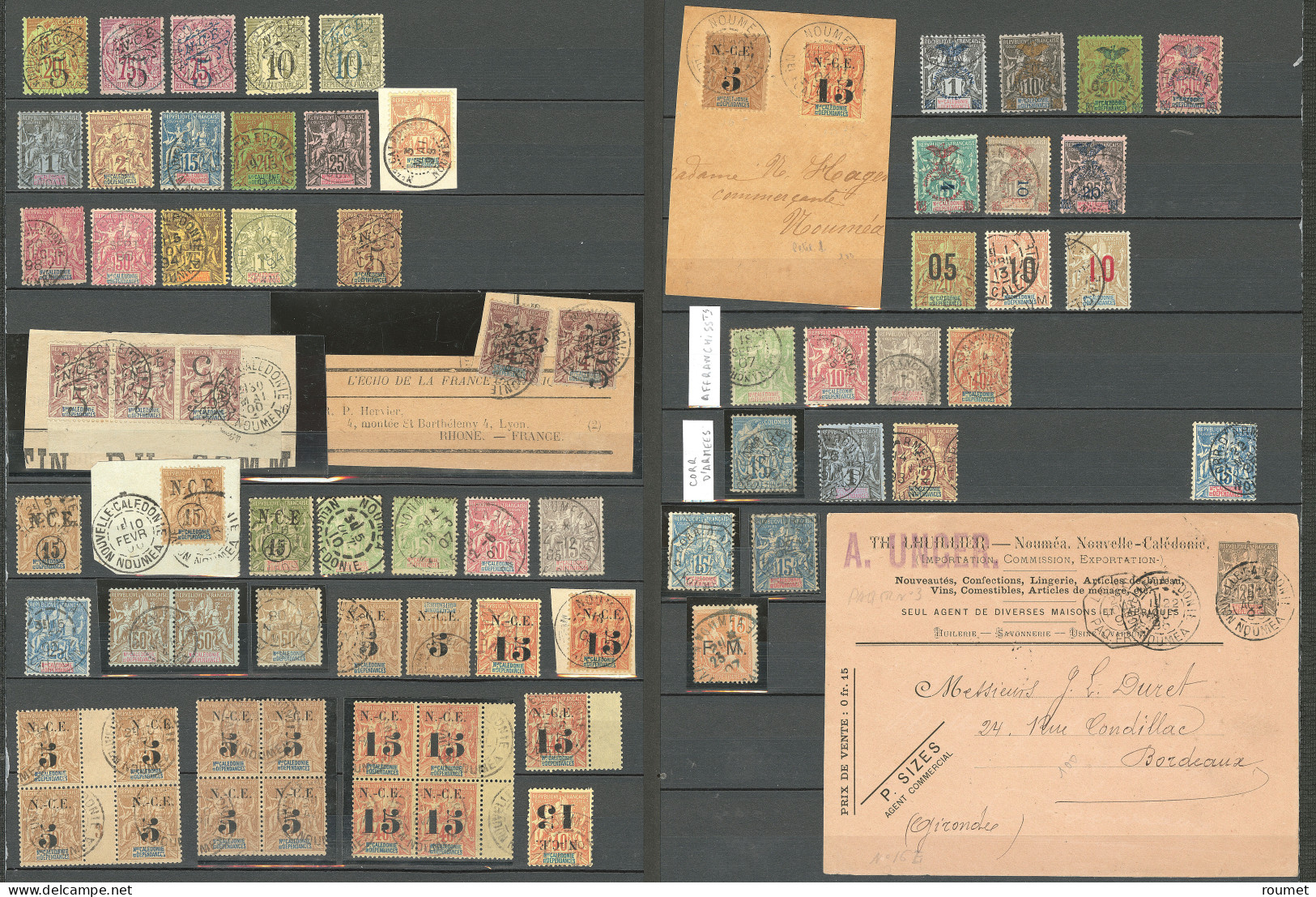 Collection. 1892-1912 (Poste), Entre Les N°36 Et 109 Dont Petites Variétés, Obl Choisies Dont Affranchissements Et Corr. - Altri & Non Classificati