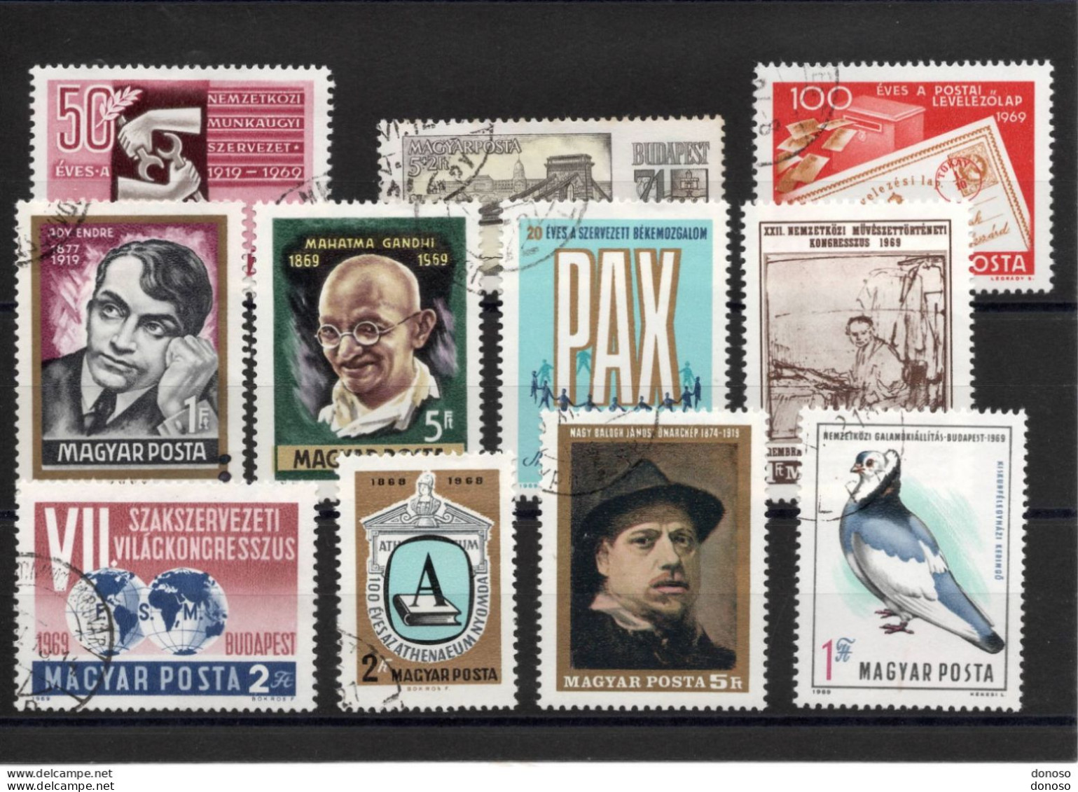 HONGRIE 1969 Yvert 2042-2043 + 2055 + 2072 + 2079-2082 + 2090  Oblitéré Cote Yv 6,20 Euros - Used Stamps