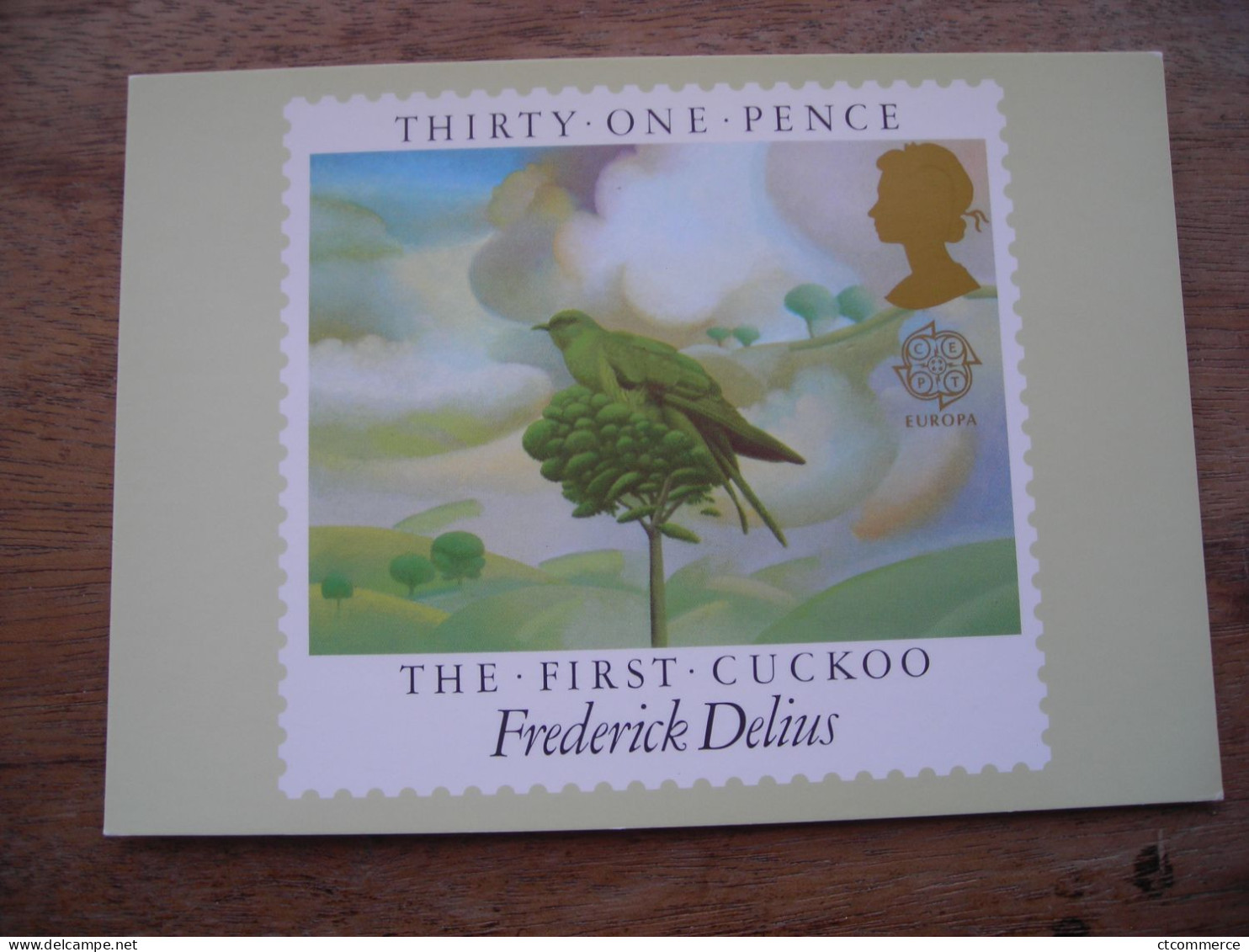 1985 Représentation Du Timbre British Composers Compositeurs Britanniques Frederick Delius, 1er Coucou Cuckoo - Timbres (représentations)