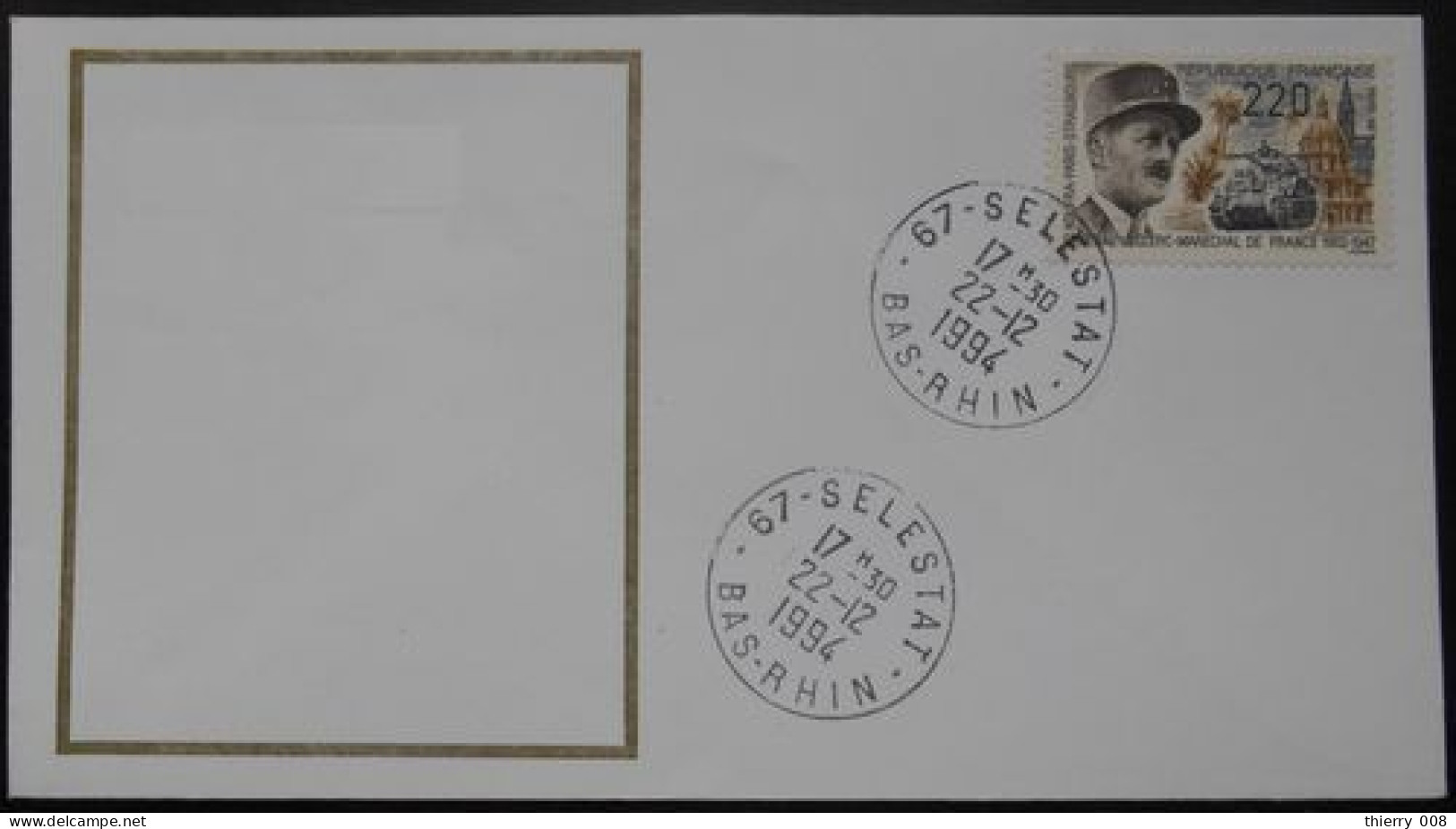 S014 Cachet Temporaire Selestat 67 Bas Rhin Anniversaire De La Libération 22 Novembre 1994 - Manual Postmarks