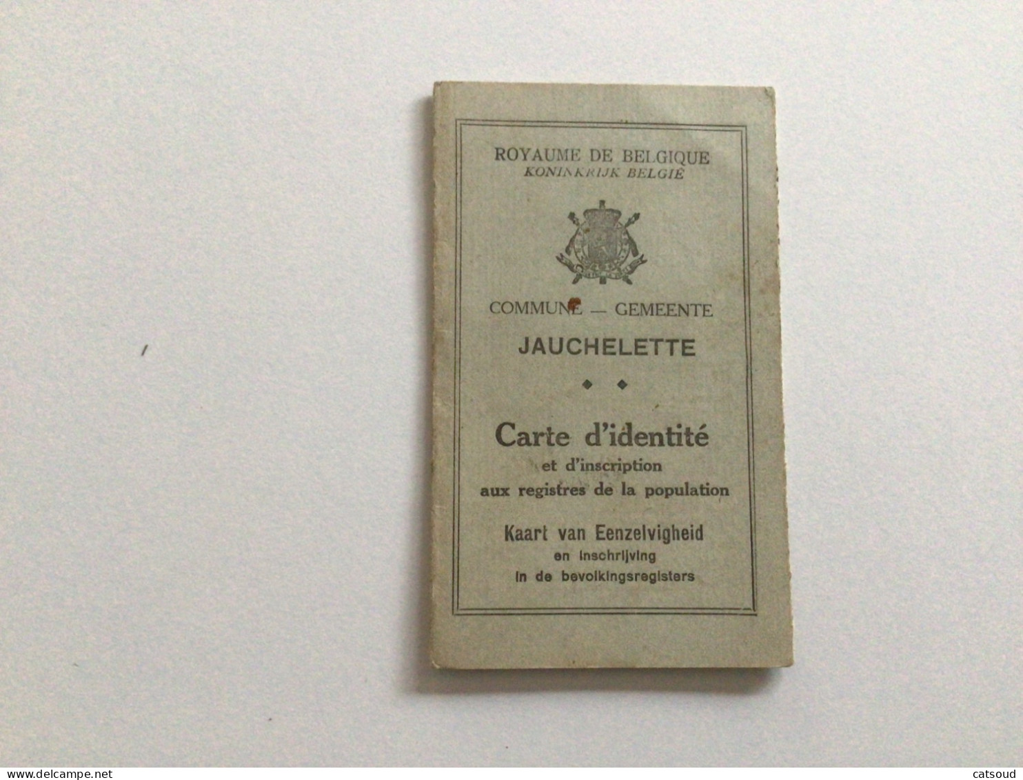 Ancienne Carte D’identité (1919) Jauchelette Léonie JACQUES Ép. Goffinet Née à Bomal - Cartes De Visite