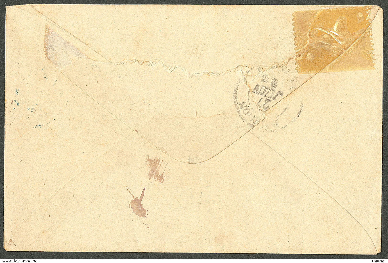 Lettre Cad Bleu "Réunion/St André". Entier 15c Pour Saint-Denis, 1898. - TB. - Other & Unclassified