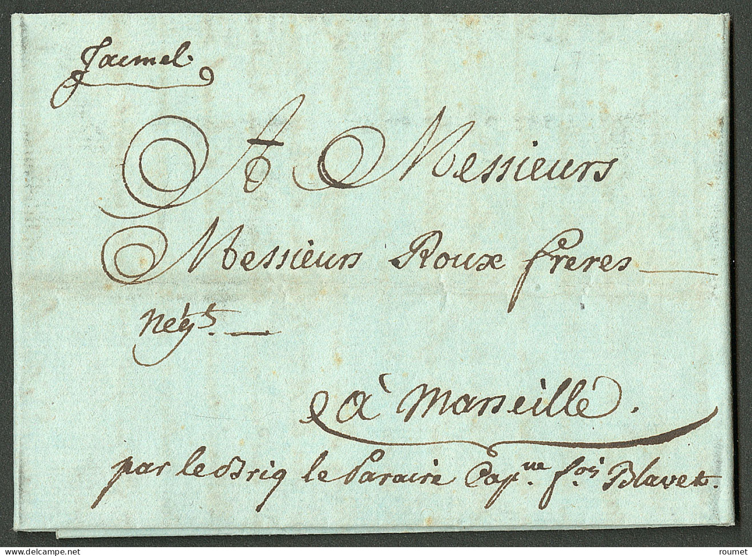 Lettre Jacmel (Jamet N°8). Lettre Avec Texte Daté Du 30 Janvier 1790 Pour Marseille. Au Recto, Mention D'acheminement. T - Haïti