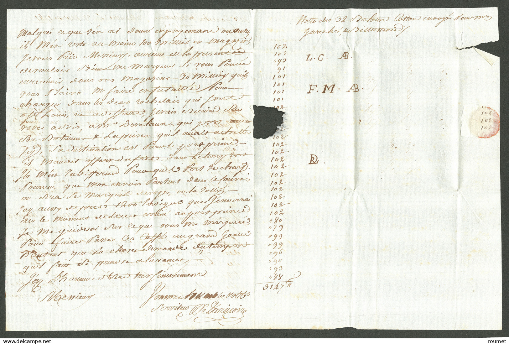 Lettre Jacquemel (Jamet N°2). Lettre Avec Texte Daté Du 27 Mars 1781. TB. - Haïti