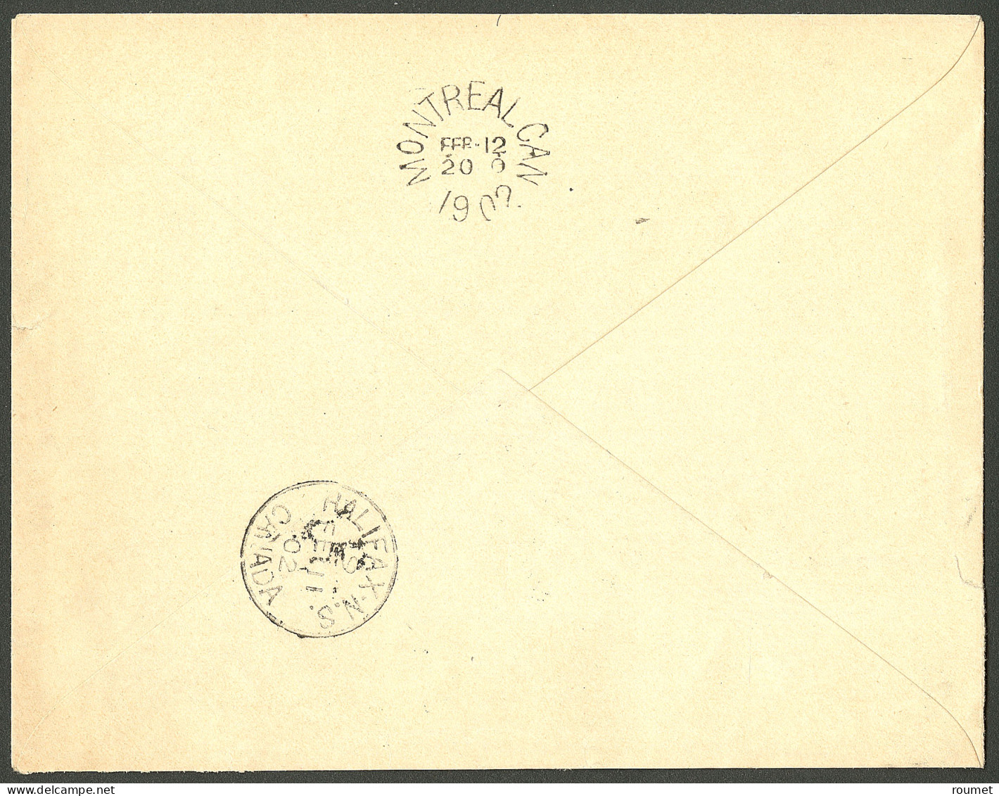 Lettre Cad "St Pierre/St Pierre Et Miquelon". Nos 62 + 63(2) Sur Enveloppe Pour Montréal, 1902. - TB - Sonstige & Ohne Zuordnung