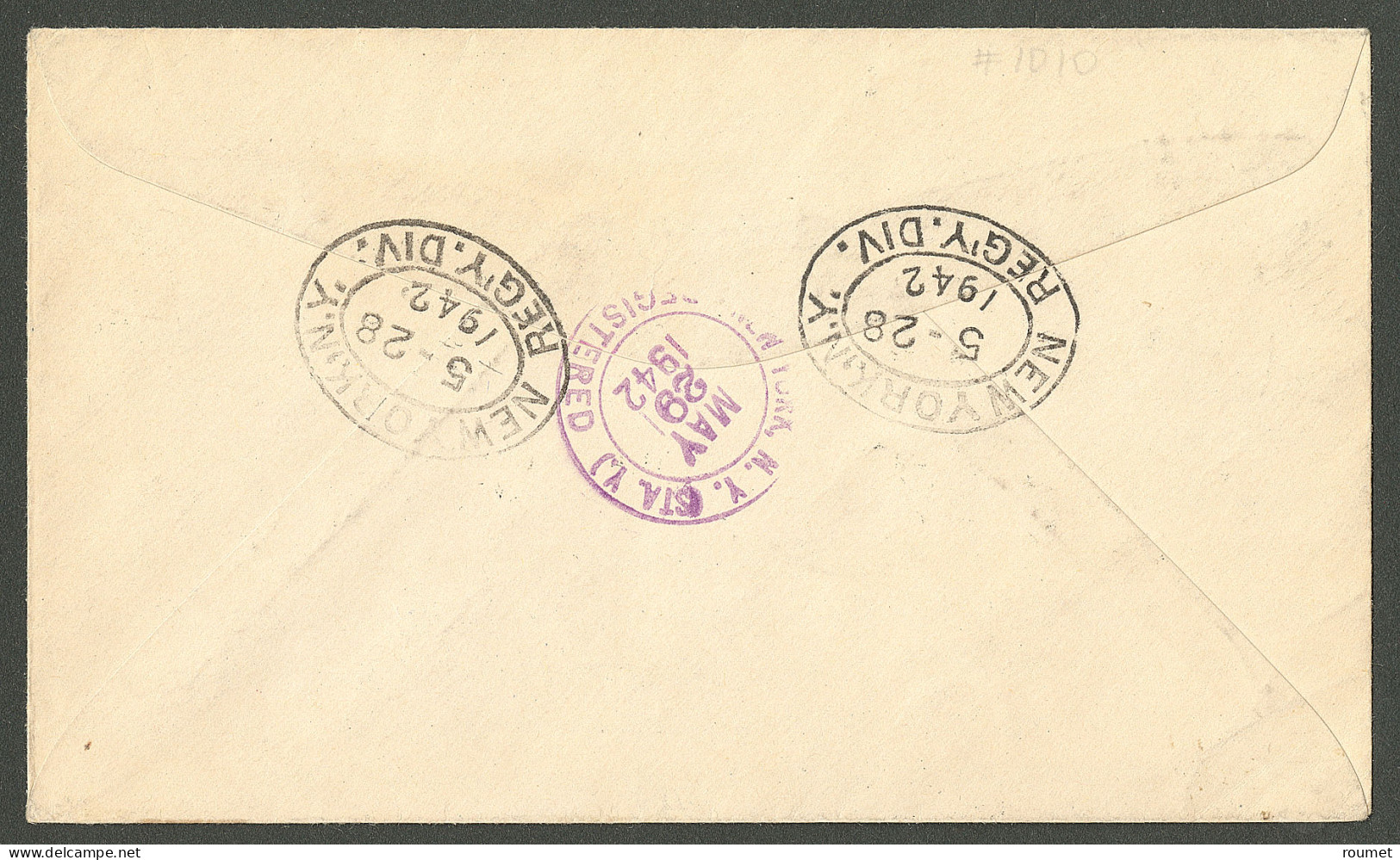 Lettre Cad "St Pierre Et Miquelon" 1942 Sur Taxe 42 à 50 + Poste 289, Sur Enveloppe Recommandée Pour New-York. - TB - R - Other & Unclassified