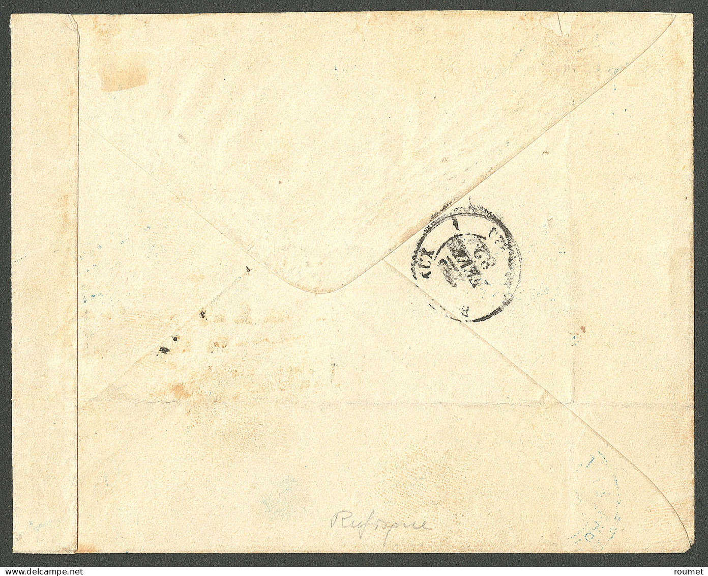 Lettre Grand Cachet Bleu "Sénégal Et Dep/Rufisque". CG No 35 Sur Enveloppe Pour Bordeaux, 1882. - TB. - R - Altri & Non Classificati