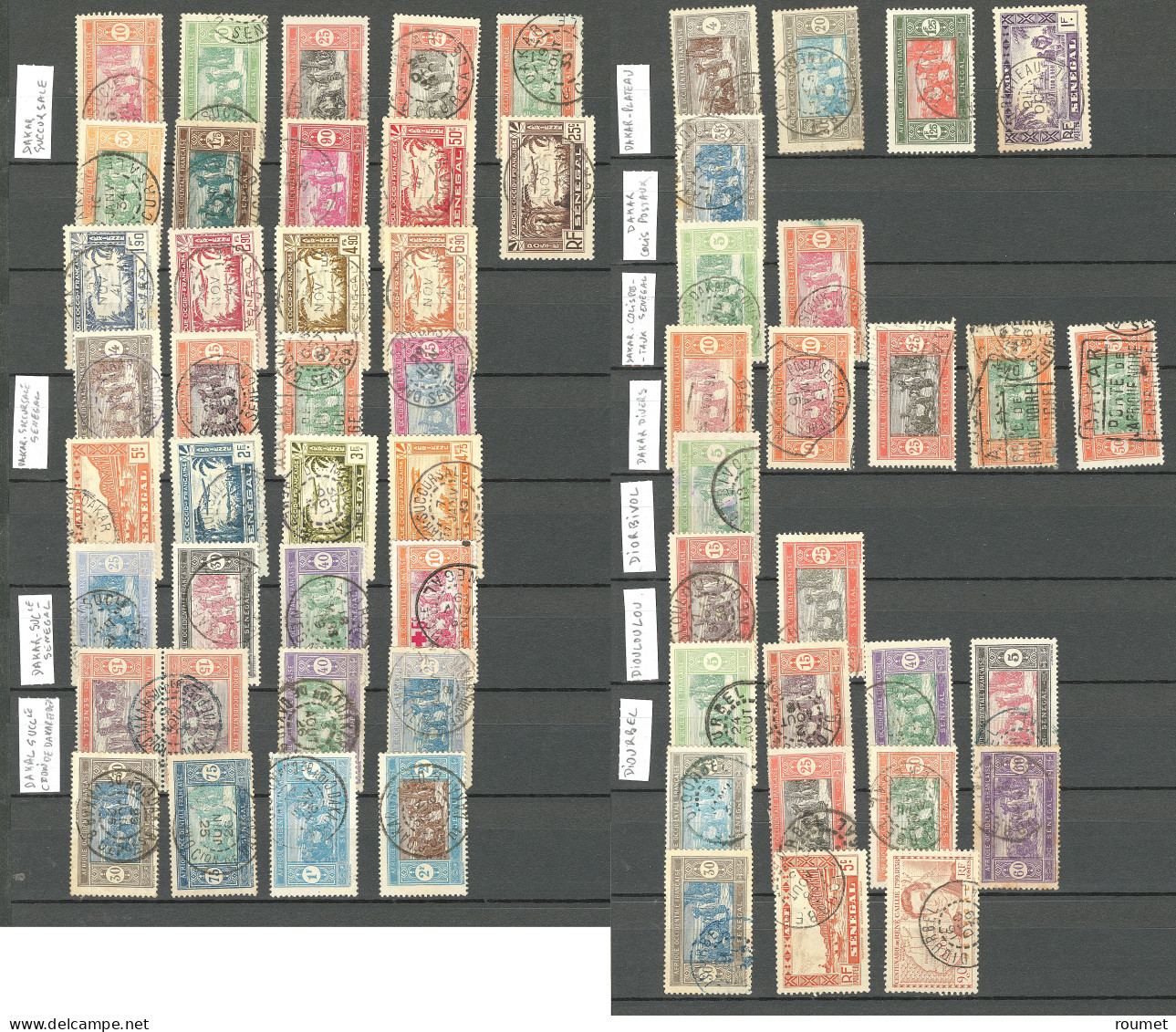 Collection. 1914-1944 (Poste, PA, Taxe), Obl Choisies De Petits Bureaux Entre Bakel Et Zinguinchan. - TB - Otros & Sin Clasificación