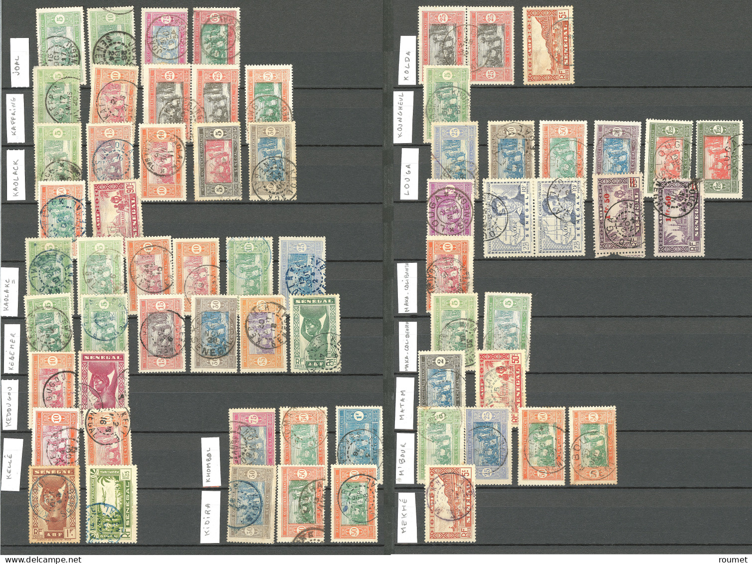 Collection. 1914-1944 (Poste, PA, Taxe), Obl Choisies De Petits Bureaux Entre Bakel Et Zinguinchan. - TB - Andere & Zonder Classificatie