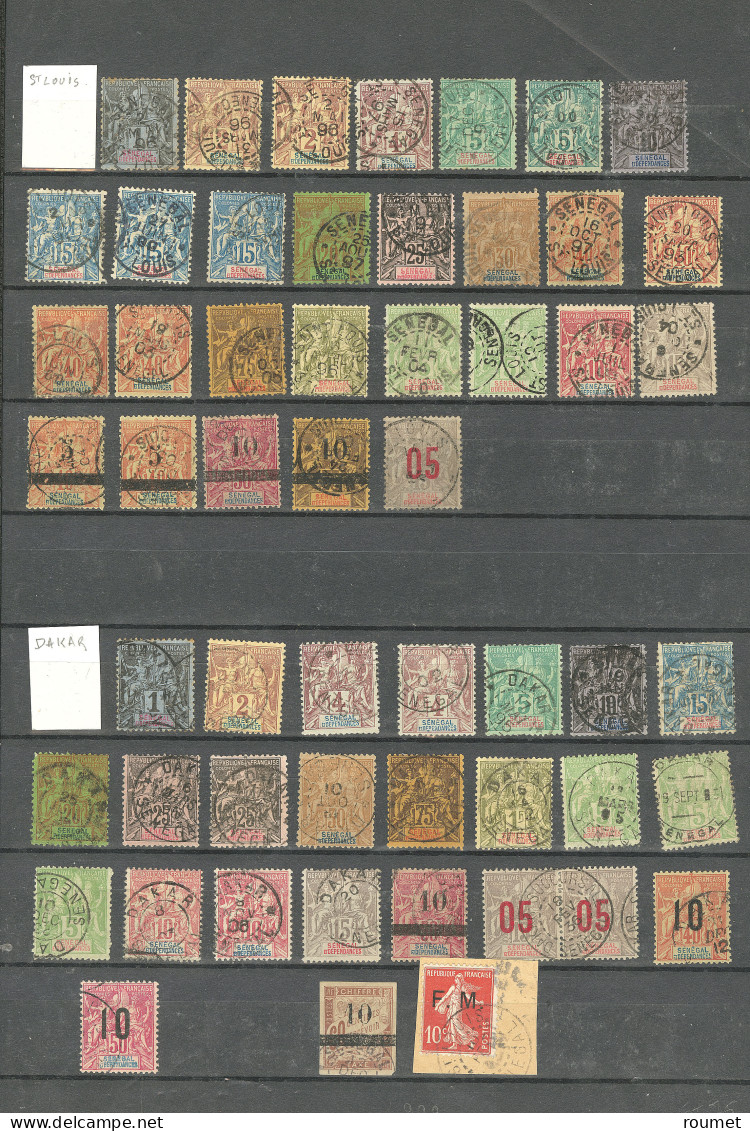 Lot. 1892-1912, Entre Les N°8 Et 51 + Taxe 2, Obl Choisies De St Louis à Dakar. - TB - Sonstige & Ohne Zuordnung