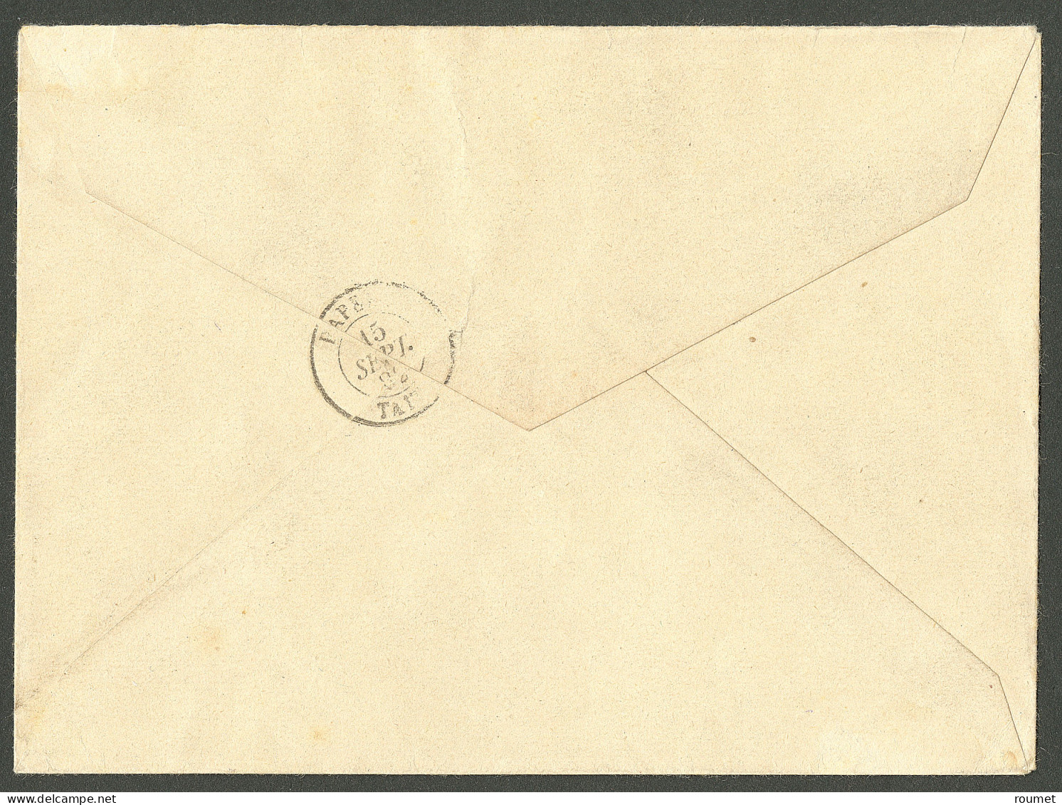 Lettre Cad "Papeete/Tahiti". Surcharge De Haut En Bas. No 3c + 3 Paire. Enveloppe Recomm. Pour Papeete, 1882. - TB. - RR - Sonstige & Ohne Zuordnung