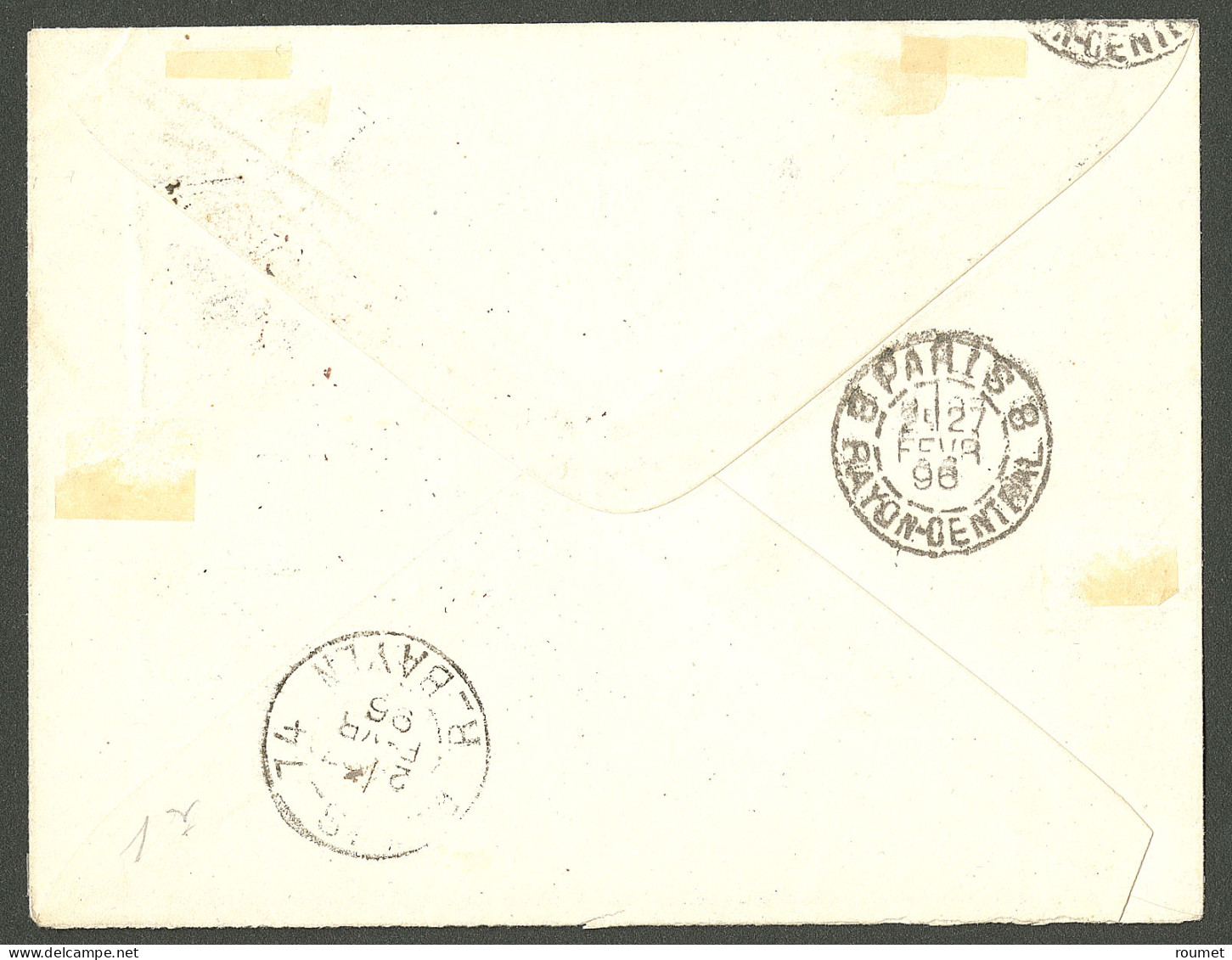 Lettre Cad "Papeete/Taiti". No 30 Sur Enveloppe Recommandée Pour Paris, 1895. - TB - Other & Unclassified