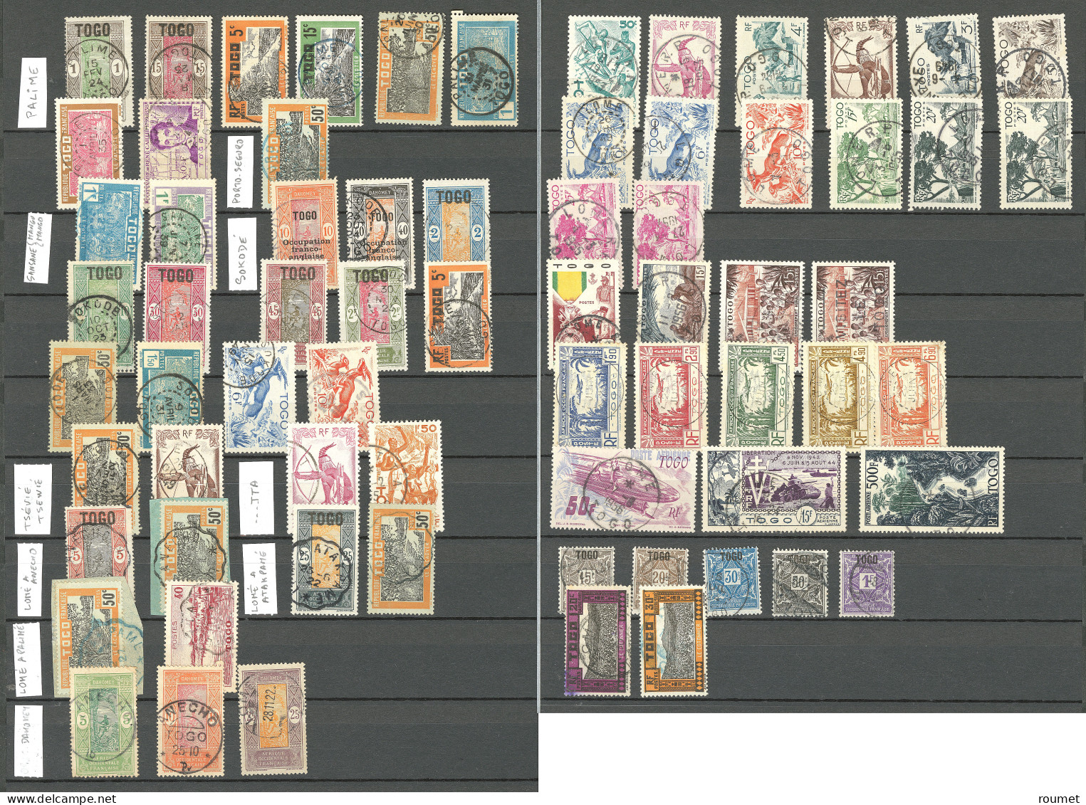 Collection. 1916-1956 (Poste, PA, Taxe), Obl Choisies De Petits Bureaux Dont Ag(o)u Et Tsevié. - TB - Altri & Non Classificati